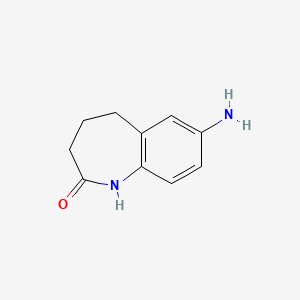 7-Amino-4,5-dihydro-1H-benzo[b]azepin-2(3H)-one chemical structure (CAS 22245-92-7)