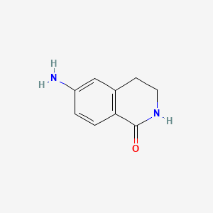 6-Amino-3,4-dihydroisoquinolin-1(2H)-one chemical structure (CAS 22246-00-0)