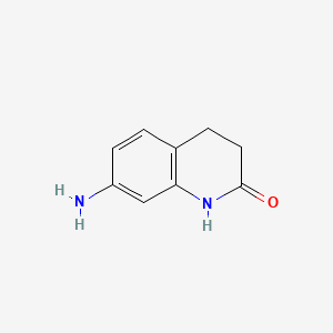 7-Amino-3,4-dihydro-2(1H)-quinolinone chemical structure (CAS 22246-07-7)