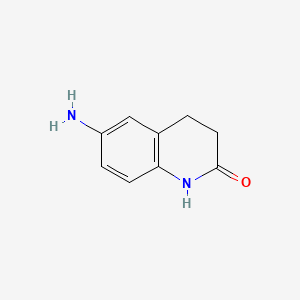 6-Amino-3,4-dihydroquinolin-2(1H)-one chemical structure (CAS 22246-13-5)