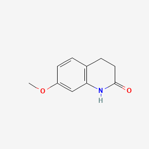 7-Methoxy-3,4-dihydroquinolin-2(1H)-one chemical structure (CAS 22246-17-9)