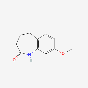 8-Methoxy-4,5-dihydro-1H-benzo[b]azepin-2(3H)-one chemical structure (CAS 22246-83-9)