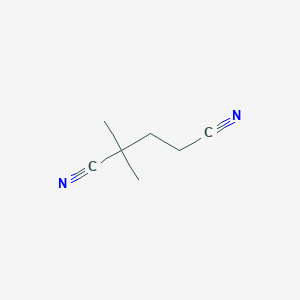 2,2-Dimethylpentanedinitrile chemical structure (CAS 22247-63-8)