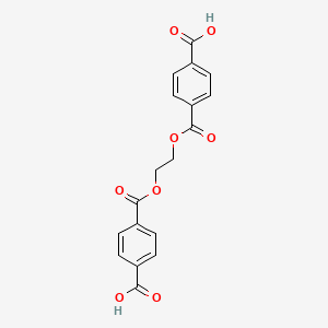 4,4'-((Ethane-1,2-diylbis(oxy))bis(carbonyl))dibenzoic acid chemical structure (CAS 2225-05-0)