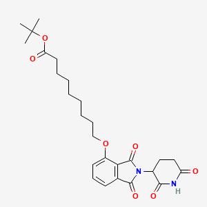 tert-Butyl 9-((2-(2,6-dioxopiperidin-3-yl)-1,3-dioxoisoindolin-4-yl)oxy)nonanoate chemical structure (CAS 2225148-52-5)