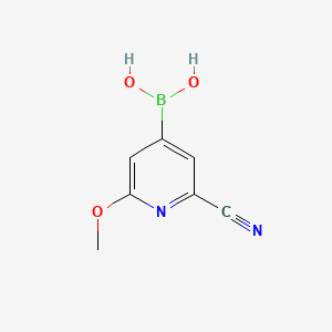 (2-Cyano-6-methoxypyridin-4-yl)boronic acid chemical structure (CAS 2225170-51-2)