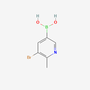 (5-Bromo-6-methylpyridin-3-yl)boronic acid chemical structure (CAS 2225178-09-4)