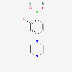 (2-Fluoro-4-(4-methylpiperazin-1-yl)phenyl)boronic acid chemical structure (CAS 2225179-01-9)