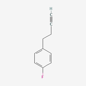 1-(But-3-yn-1-yl)-4-fluorobenzene chemical structure (CAS 222528-76-9)