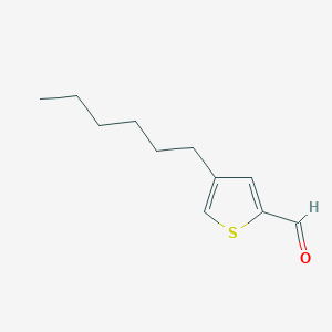 4-Hexylthiophene-2-carbaldehyde chemical structure (CAS 222554-30-5)
