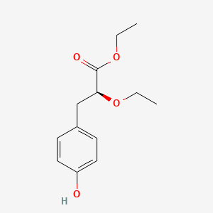 (S)-Ethyl 2-ethoxy-3-(4-hydroxyphenyl)propanoate chemical structure (CAS 222555-06-8)