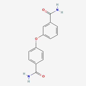 3-(4-Carbamoylphenoxy)benzamide chemical structure (CAS 2225800-19-9)
