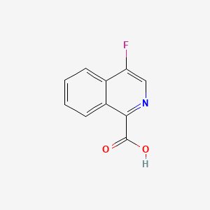 4-Fluoroisoquinoline-1-carboxylic acid chemical structure (CAS 2225878-70-4)