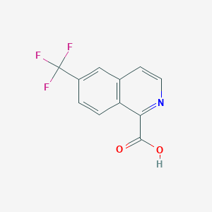 6-(Trifluoromethyl)isoquinoline-1-carboxylic acid chemical structure (CAS 2225878-86-2)