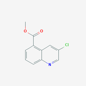 Methyl 3-chloroquinoline-5-carboxylate chemical structure (CAS 2225879-42-3)
