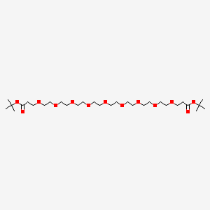 Di-tert-butyl 4,7,10,13,16,19,22,25,28-nonaoxahentriacontanedioate chemical structure (CAS 2225903-62-6)