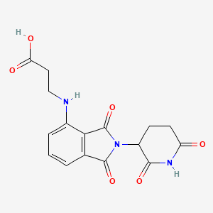 3-((2-(2,6-Dioxopiperidin-3-yl)-1,3-dioxoisoindolin-4-yl)amino)propanoic acid chemical structure (CAS 2225940-46-3)