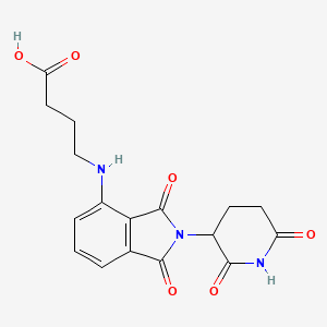 4-((2-(2,6-Dioxopiperidin-3-yl)-1,3-dioxoisoindolin-4-yl)amino)butanoic acid chemical structure (CAS 2225940-47-4)