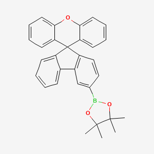 4,4,5,5-Tetramethyl-2-(spiro[fluorene-9,9'-xanthen]-3-yl)-1,3,2-dioxaborolane chemical structure (CAS 2225963-98-2)