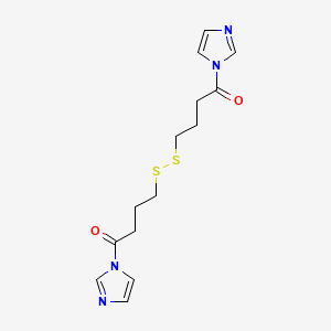 4,4'-Disulfanediylbis(1-(1H-imidazol-1-yl)butan-1-one) chemical structure (CAS 2226114-37-8)