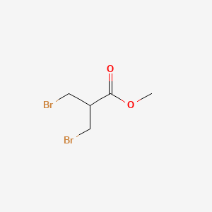 Methyl 3-bromo-2-(bromomethyl)propanoate chemical structure (CAS 22262-60-8)