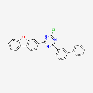 2-([1,1'-Biphenyl]-3-yl)-4-chloro-6-(dibenzo[b,d]furan-3-yl)-1,3,5-triazine chemical structure (CAS 2226747-73-3)