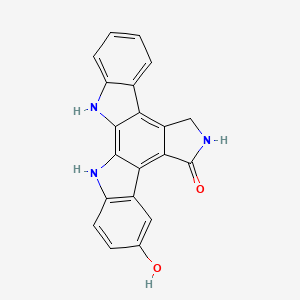3-Hydroxy-6,7,12,13-tetrahydro-5H-indolo[2,3-a]pyrrolo[3,4-c]carbazol-5-one chemical structure (CAS 2226941-26-8)