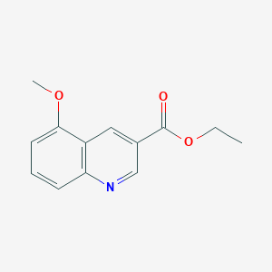 Ethyl 5-methoxyquinoline-3-carboxylate chemical structure (CAS 2227107-82-4)