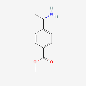 (S)-Methyl 4-(1-aminoethyl)benzoate chemical structure (CAS 222714-37-6)
