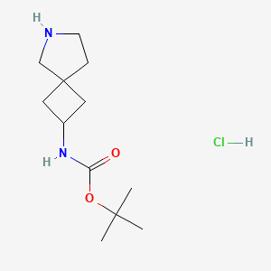 cis-tert-Butyl (6-azaspiro[3.4]octan-2-yl)carbamate hydrochloride chemical structure (CAS 2227197-76-2)