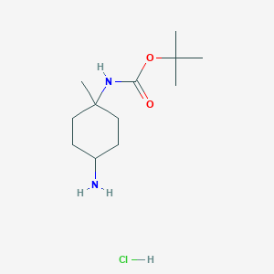 tert-Butyl (cis-4-amino-1-methylcyclohexyl)carbamate hydrochloride chemical structure (CAS 2227199-12-2)