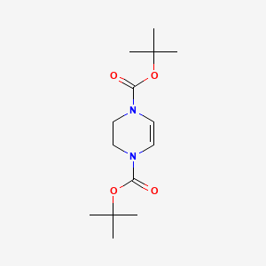 Di-tert-butyl 2,3-dihydropyrazine-1,4-dicarboxylate chemical structure (CAS 2227205-79-8)