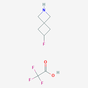 6-Fluoro-2-azaspiro[3.3]heptane 2,2,2-trifluoroacetate chemical structure (CAS 2227205-88-9)