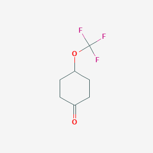 4-(Trifluoromethoxy)cyclohexan-1-one chemical structure (CAS 2227206-47-3)
