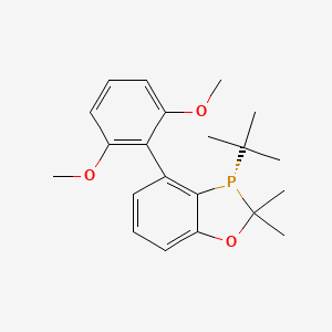 (S)-3-(tert-butyl)-4-(2,6-dimethoxyphenyl)-2,2-dimethyl-2,3-dihydrobenzo[d][1,3]oxaphosphole chemical structure (CAS 2227217-19-6)