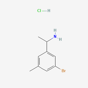 1-(3-Bromo-5-methylphenyl)ethan-1-amine hydrochloride chemical structure (CAS 2227272-47-9)