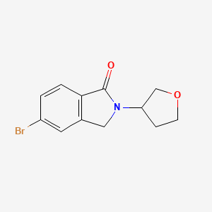 5-Bromo-2-(tetrahydrofuran-3-yl)isoindolin-1-one chemical structure (CAS 2227272-50-4)