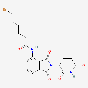 6-Bromo-N-(2-(2,6-dioxopiperidin-3-yl)-1,3-dioxoisoindolin-4-yl)hexanamide chemical structure (CAS 2227423-38-1)