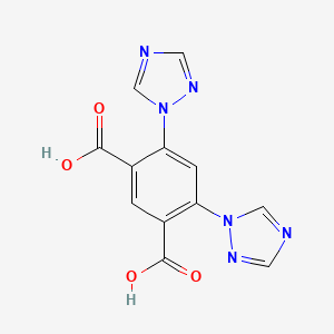 4,6-Di(1H-1,2,4-triazol-1-yl)isophthalic acid chemical structure (CAS 2227468-63-3)