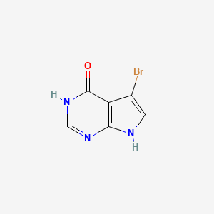 5-Bromo-3,7-dihydro-4H-pyrrolo[2,3-d]pyrimidin-4-one chemical structure (CAS 22276-97-7)
