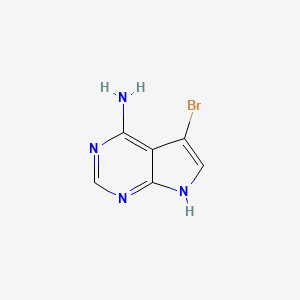 5-Bromo-7H-pyrrolo[2,3-d]pyrimidin-4-amine chemical structure (CAS 22276-99-9)