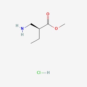 Methyl (S)-2-(aminomethyl)butanoate hydrochloride chemical structure (CAS 2227845-01-2)