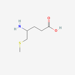 4-Amino-5-(methylthio)pentanoic acid chemical structure (CAS 2228083-08-5)