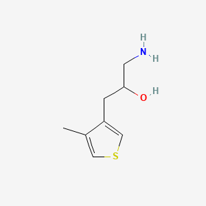 1-Amino-3-(4-methylthiophen-3-yl)propan-2-ol chemical structure (CAS 2228232-84-4)