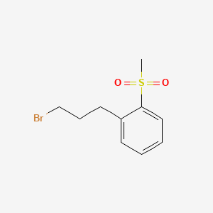1-(3-Bromopropyl)-2-(methylsulfonyl)benzene chemical structure (CAS 2228261-35-4)