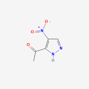1-(4-Nitro-1H-pyrazol-5-yl)ethanone chemical structure (CAS 2228374-35-2)