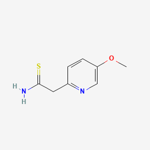 2-(5-Methoxypyridin-2-yl)ethanethioamide chemical structure (CAS 2228683-96-1)