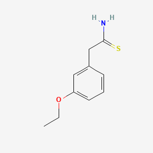 2-(3-Ethoxyphenyl)ethanethioamide chemical structure (CAS 2228816-13-3)