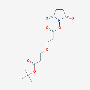 tert-Butyl 3-(3-((2,5-dioxopyrrolidin-1-yl)oxy)-3-oxopropoxy)propanoate chemical structure (CAS 2228857-37-0)