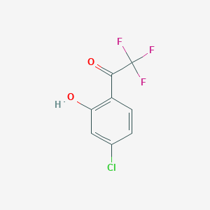 4’-Chloro-2’-hydroxy-2,2,2-trifluoroacetophenone chemical structure (CAS 2229260-52-8)